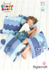 Stylecraft Special Candy Swirl DK Pattern 9412 - Cushions