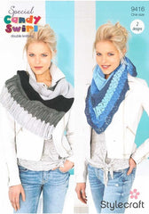 Stylecraft Special Candy Swirl DK Pattern 9416 - Shawls