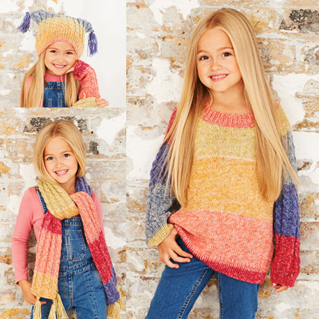 Stylecraft Batik Swirl DK Pattern 9484 - Jumper & Accessories