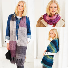 Stylecraft Batik Swirl DK Pattern 9486 - Scarves