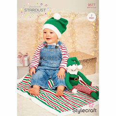 Stylecraft Wondersoft Stardust DK Pattern 9577 - Buddy the Elf, Hat & Blanket