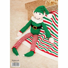 Stylecraft Wondersoft Stardust DK Pattern 9577 - Buddy the Elf, Hat & Blanket