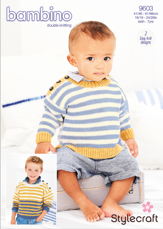 Stylecraft Bambino DK Pattern 9603 - Sweaters