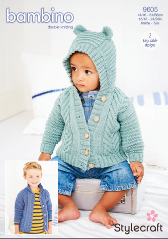 Stylecraft Bambino DK Pattern 9605 - Jackets