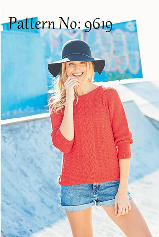 Stylecraft Monet & Jeanie Aran Pattern 9619 - Sweater & Cardigan - NOW €1.00