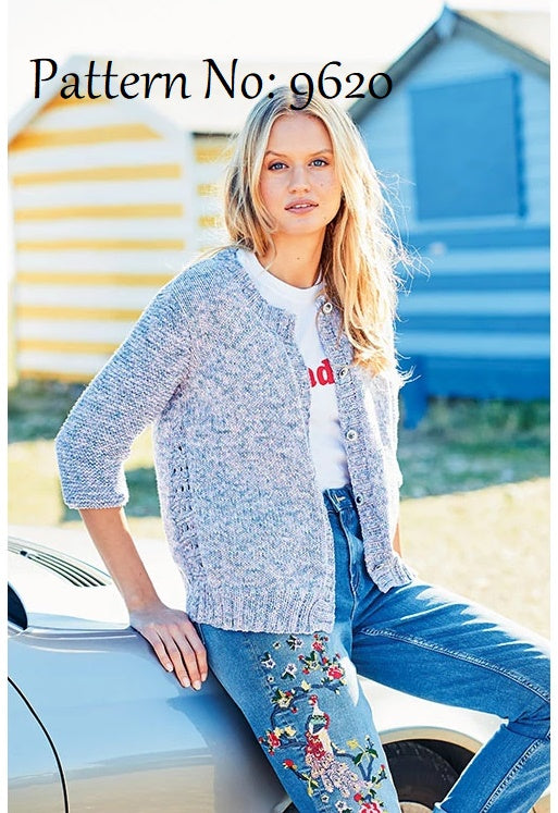 Stylecraft Monet & Jeanie Aran Pattern 9620 - Sweater & Cardigan - NOW €1.00