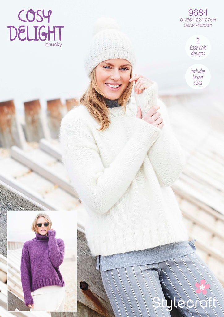 Stylecraft Cosy Delight Pattern  9684 - Sweaters - NOW €1.00