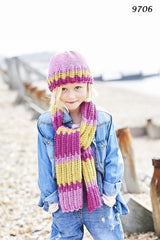 Stylecraft Bellissima DK Pattern 9706 - Cardigan, Scarf And Hat