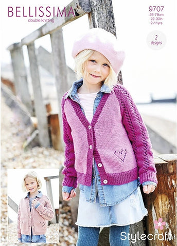 Stylecraft Bellissima DK Pattern 9707 - Cardigans