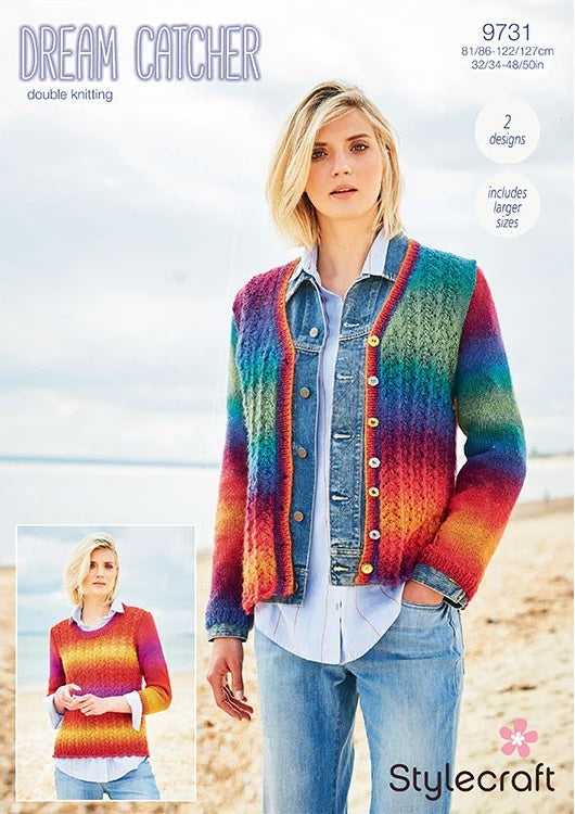 Stylecraft Dream Catcher DK Pattern 9731 - Jumper & Cardigan - NOW €1.00