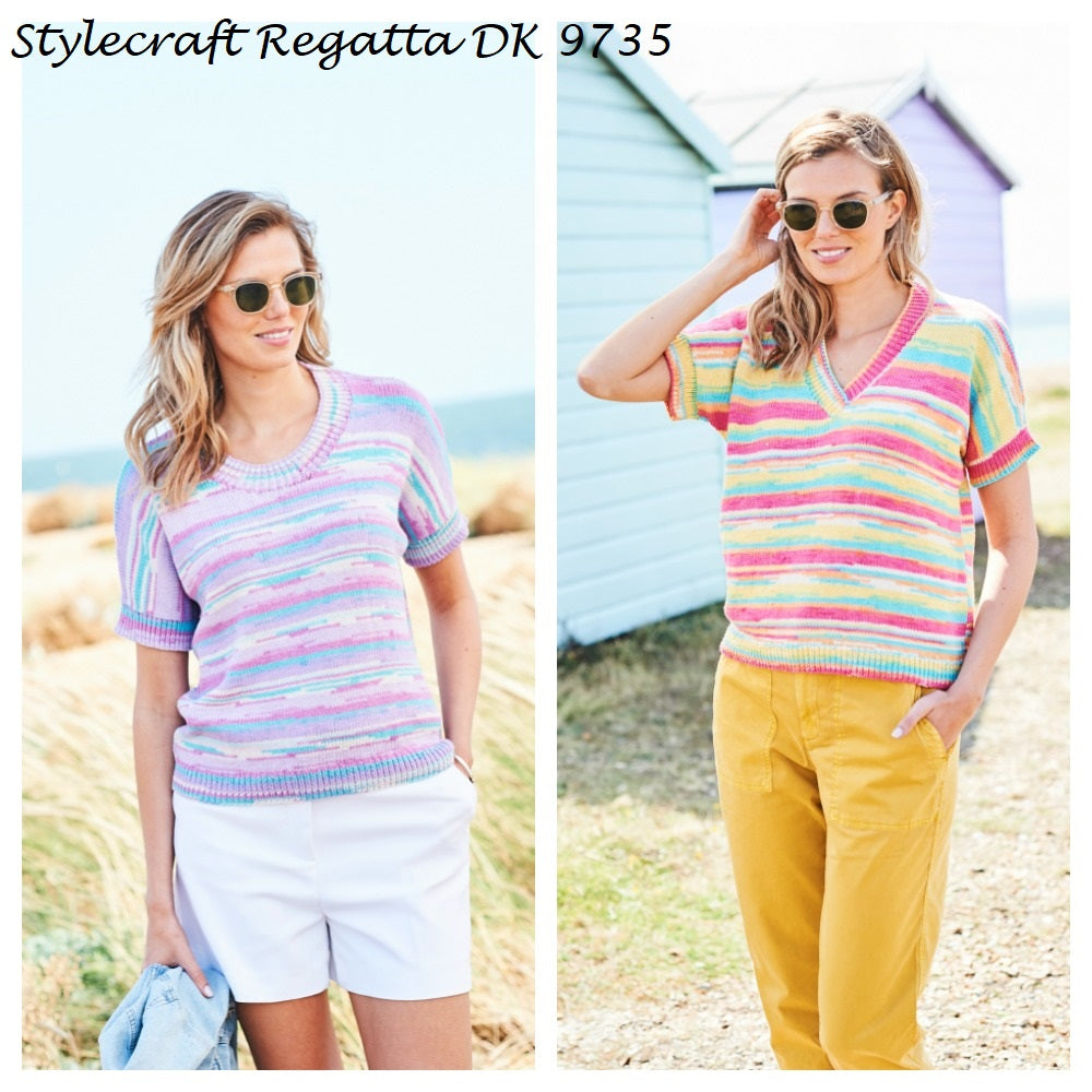 Stylecraft Regatta DK Pattern 9735 - Tops