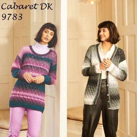 Stylecraft Cabaret DK Pattern 9783  - Cardigan & Jumper - NOW €1.00