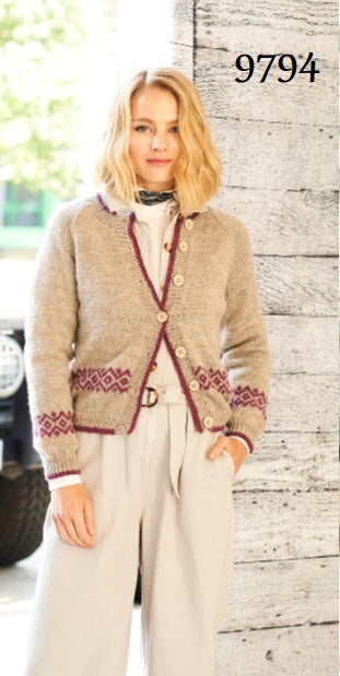 Stylecraft Highland Heathers Pattern 9794 - Sweater and Cardigan - Crafty