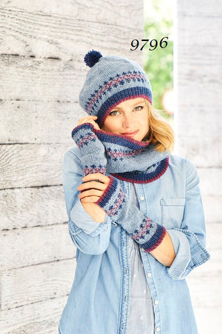 Stylecraft Highland Heathers DK Pattern 9796 - Accessories