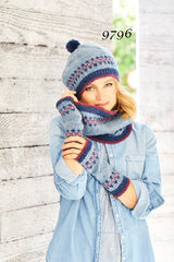 Stylecraft Highland Heathers DK Pattern 9796 - Accessories