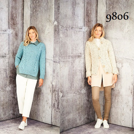 Stylecraft Special XL Tweed Super Chunky Pattern 9806 - Jacket and Sweater