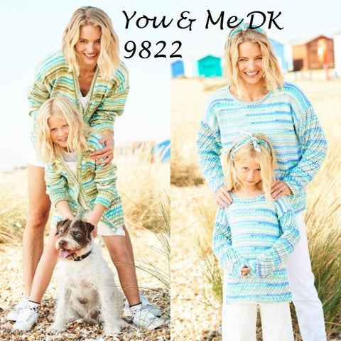 Stylecraft You & Me DK Pattern 9822 - Sweater & Cardigan - NOW €1.00