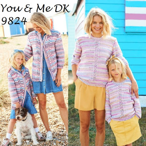 Stylecraft You & Me DK Pattern 9824 - Cardigan & Sweater - NOW €1.00