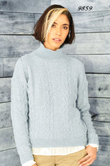 Stylecraft ReCreate DK Pattern 9859 - Round & Funnel Neck Sweaters