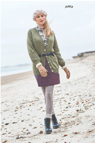 Stylecraft Highland Heathers DK Pattern 9864 - Cardigans