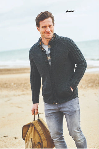 Stylecraft Highland Heathers DK Pattern 9866 - Men's Cardigans