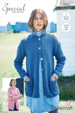Stylecraft Special Aran with Wool Pattern 9893 - Cardigans