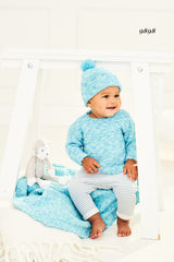 Stylecraft Sweet Dreams DK Pattern 9898 - Sweater, Hat & Blanket