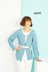 Stylecraft Naturals Bamboo + Cotton DK Pattern 9916 - Crochet Tee Shirt & Cardigan