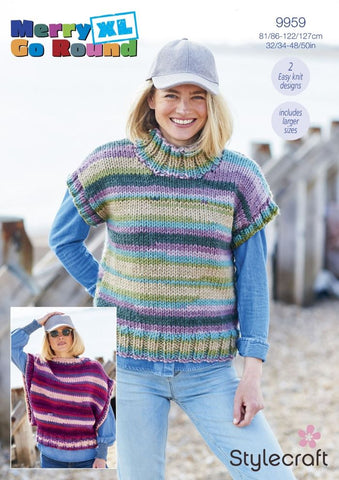 Stylecraft Merry Go Round XL Super Chunky Pattern 9959 - Tank Tops