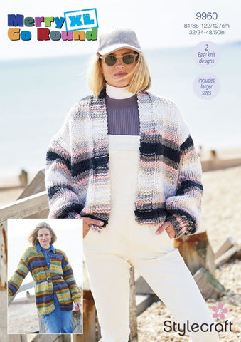 Stylecraft Merry Go Round XL Super Chunky Pattern 9960 - Cardigans