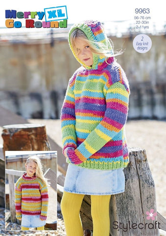 Stylecraft Merry Go Round XL Super Chunky Pattern 9963 - Sweater & Hoodie