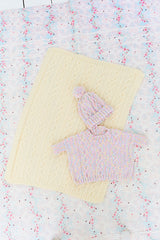 Stylecraft Sweet Dreams & Bambino DK Pattern 9975 - Poncho, Hat & Blanket