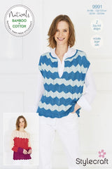 Stylecraft Naturals Bamboo + Cotton DK Pattern 9991 - Sweater & Top
