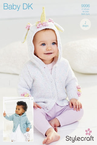 Stylecraft Baby Sparkle DK Pattern 9996 - Jackets
