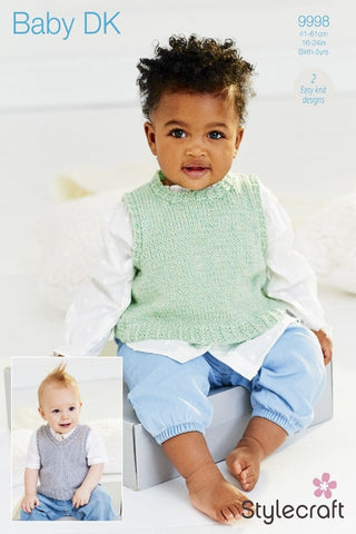 Stylecraft Baby Sparkle DK & Special for Babies DK Pattern 9998 - Tank Tops