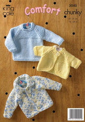 King Cole Comfort Chunky Pattern 3045 Sweater, Jacket, Bolero & Hat