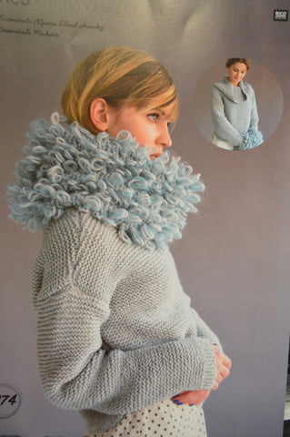Rico Essentials Alpaca Blend Chunky Pattern 374 - Sweater & Snood