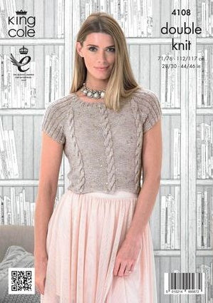 King Cole Galaxy DK Pattern 4108 - Top & Cardigan