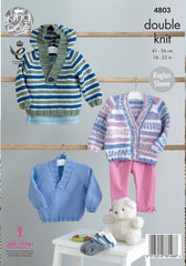 King Cole Cherish & Cherished DK Pattern 4803 - Hoody, Sweater, Cardigan & Socks