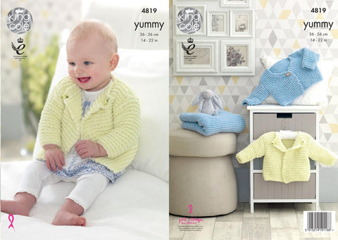 King Cole Yummy Pattern 4819 - Cardigans & Blanket