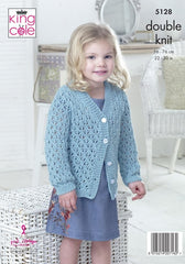 King Cole Cottonsoft DK Pattern 5128 - V & Round Cardigans