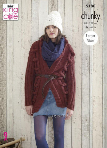 King Cole Timeless Chunky Pattern 5180 - Jackets & Hat