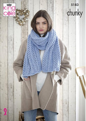 King Cole Timeless Chunky Pattern 5183 - Shawls