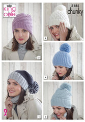 King Cole Timeless Chunky Pattern 5185 - Hats