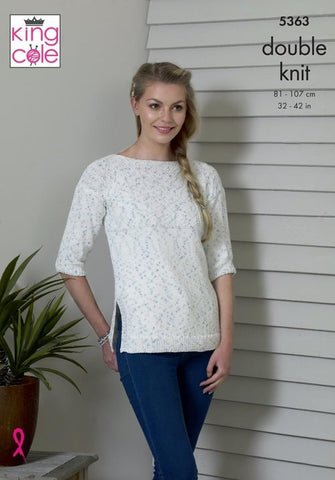 King Cole Cottonsoft Candy DK Pattern 5363 - Top & Tunic