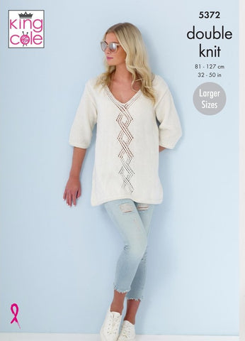 King Cole Cotton Top DK Pattern 5372 - ladies Tops