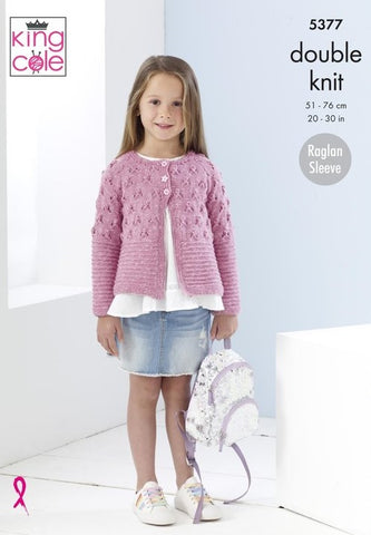 King Cole Cotton Top DK Pattern 5377 - Cardigans