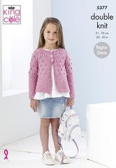 King Cole Cotton Top DK Pattern 5377 - Cardigans