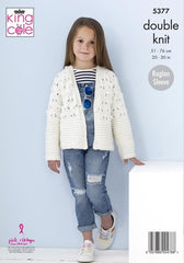King Cole Cotton Top DK Pattern 5377 - Cardigans