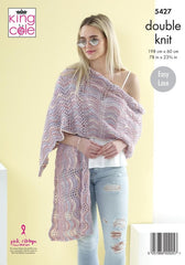 King Cole Beaches DK Pattern 5427 - Ladies Sweater & Wrap